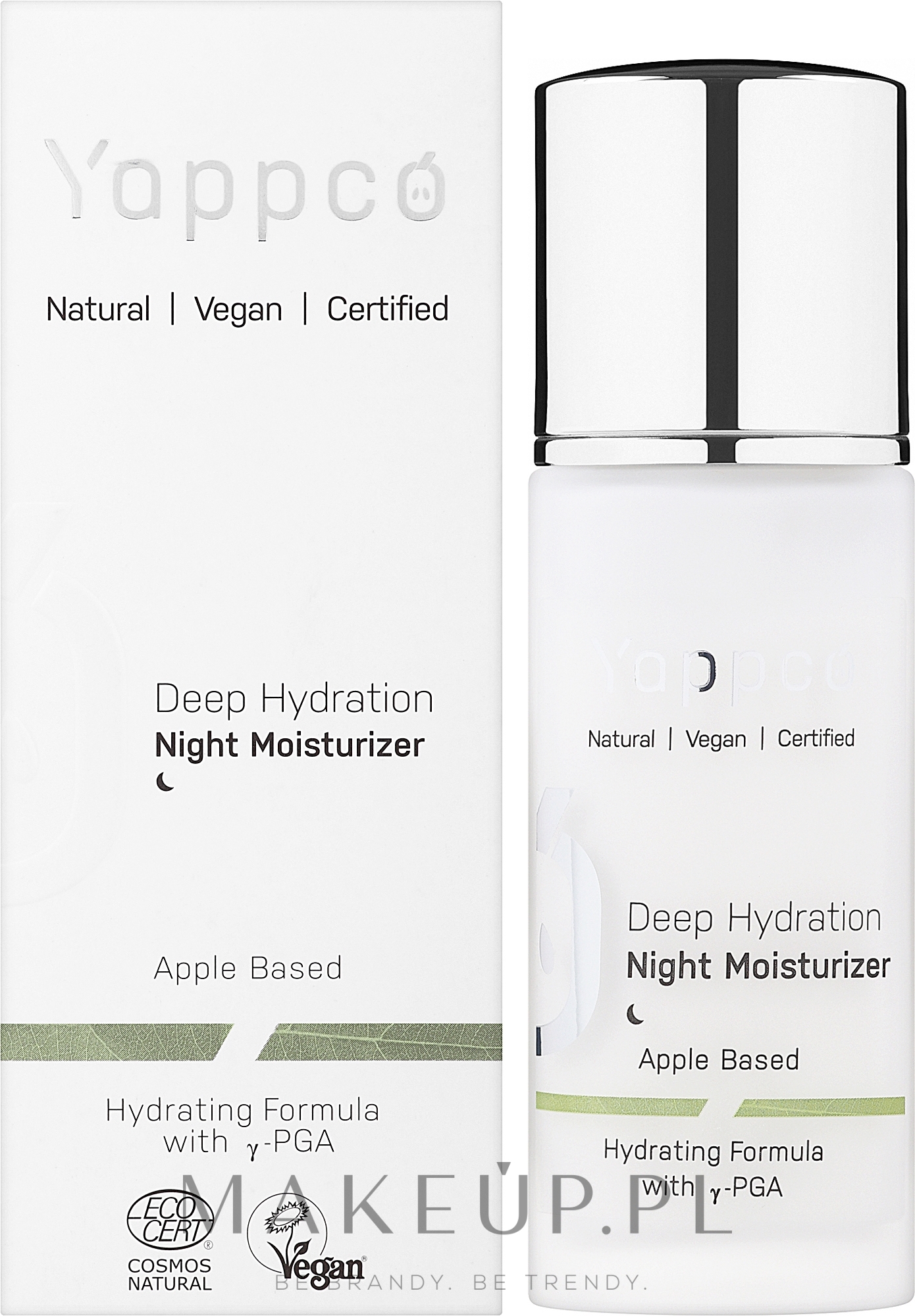 Nawilżający krem do twarzy na noc - Yappco Deep Hydration Moisturizer Night Cream — Zdjęcie 50 ml