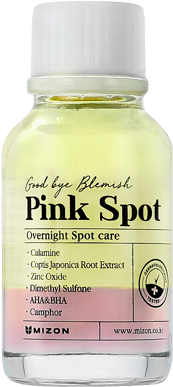 Serum do stosowania miejscowego przeciw trądzikowi na noc - Mizon Pink Spot Good Bye Blemish Overnight Spot Care — Zdjęcie N1
