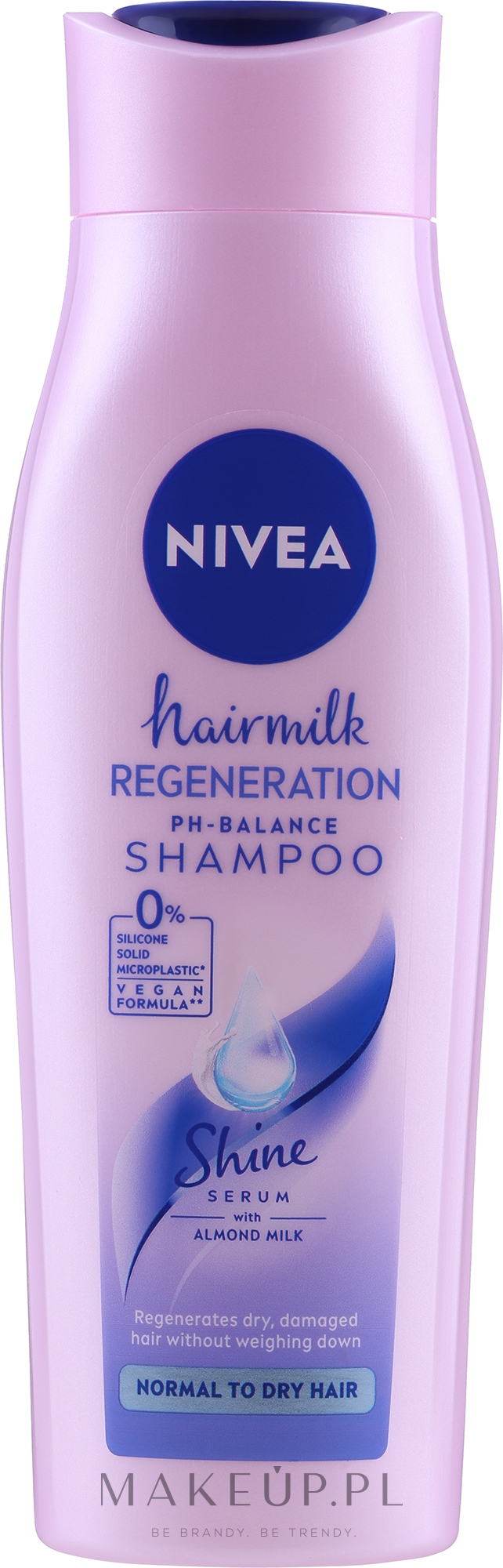 Mleczny szampon do włosów suchych i zniszczonych - NIVEA Normal Hair Milk Shampoo — Zdjęcie 250 ml