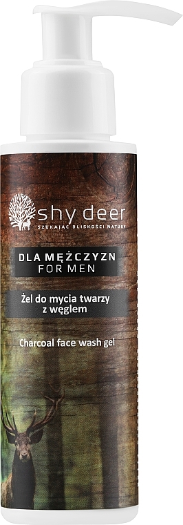 Żel do mycia twarzy z węglem dla mężczyzn - Shy Deer — Zdjęcie N1