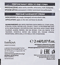 Perfumowany krem do rąk i ciała - Farmona Professional Perfume Hand&Body Cream (próbka) — Zdjęcie N2