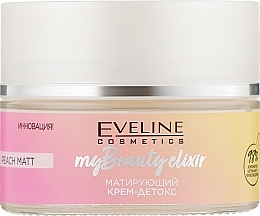 Matujący krem detoksykujący - Eveline My Beauty Elixir Peach Matt — Zdjęcie N1