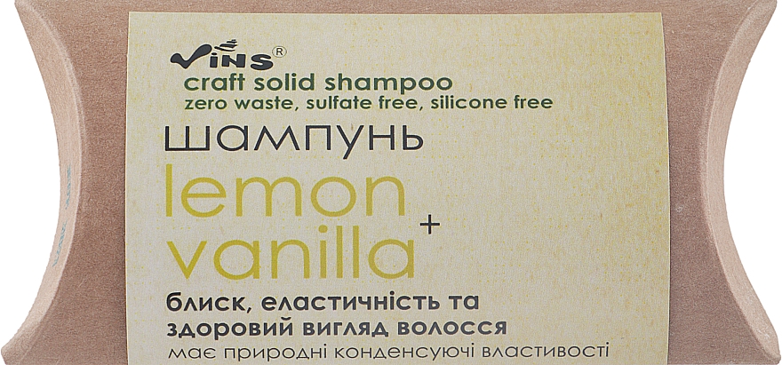 Szampon do włosów w kostce - Vins Lemon & Vanilla Shampoo (próbka)	 — Zdjęcie N1