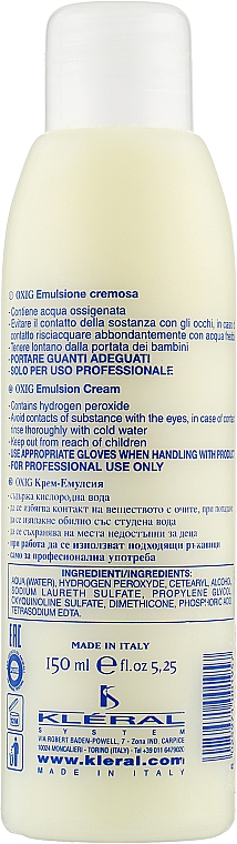 Oksydacyjna emulsja 3 % - Kleral System Coloring Line Magicolor Cream Oxygen-Emulsion — Zdjęcie N2