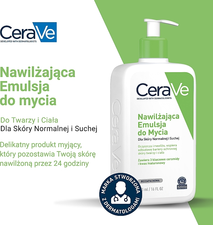 Nawilżająca emulsja do mycia - CeraVe Hydrating Cleanser — Zdjęcie N3