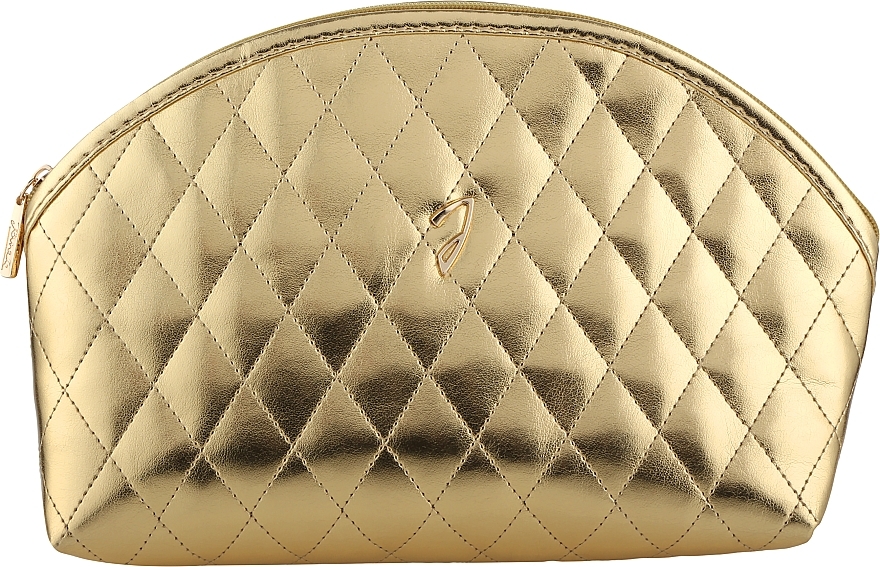 Kosmetyczka pikowana, złota, duża - Janeke Quilted Pouch — Zdjęcie N1