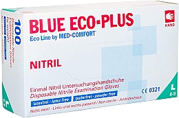 Kup Jednorazowe rękawiczki nitrylowe, niebieskie, rozmiar L, 100 szt. - Med-Comfort Blue Eco Plus