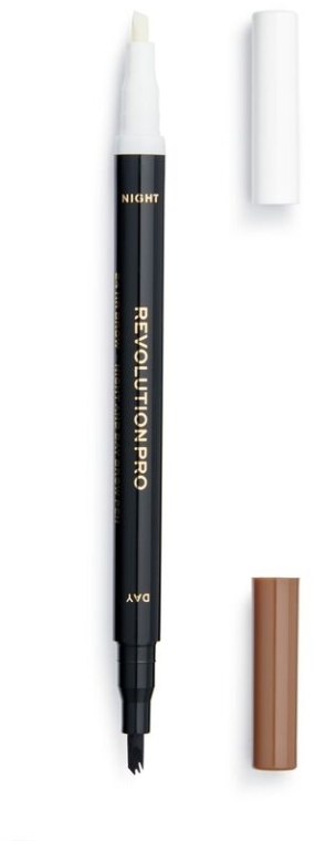 Kredka 2 w 1 do brwi - Makeup Revolution Pro 24hr Day&Night Brow Pen — Zdjęcie N2