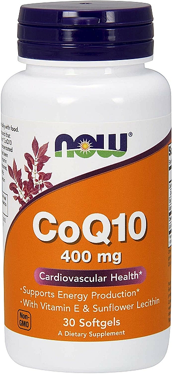 Koenzym Q10, 400 mg, 30 kapsułek żelatynowych - Now Foods CoQ10 With Vitamin E + Lecithin — фото N1