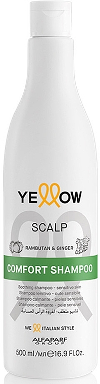 Prostujący szampon termoochronny do włosów - Yellow Scalp Comfort Shampoo — Zdjęcie N1