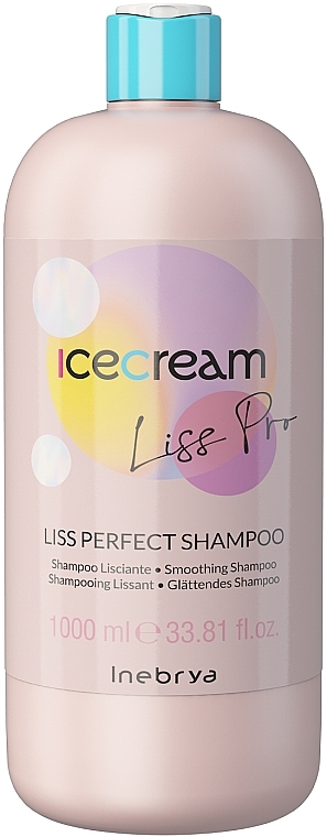 Wygładzający szampon do włosów problematycznych - Inebrya Ice Cream Liss-Pro Liss Perfect Shampoo — Zdjęcie N2