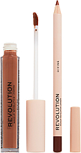 Zestaw do makijażu ust - Makeup Revolution Lip Contour Kit Divine (lip/gloss/3ml + lip/pencil/1g) — Zdjęcie N3