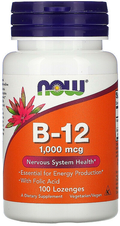 Suplement diety z witaminą B-12 1000 mg - Now Foods Vitamin B-12 1000mcg Lozenges — Zdjęcie N1