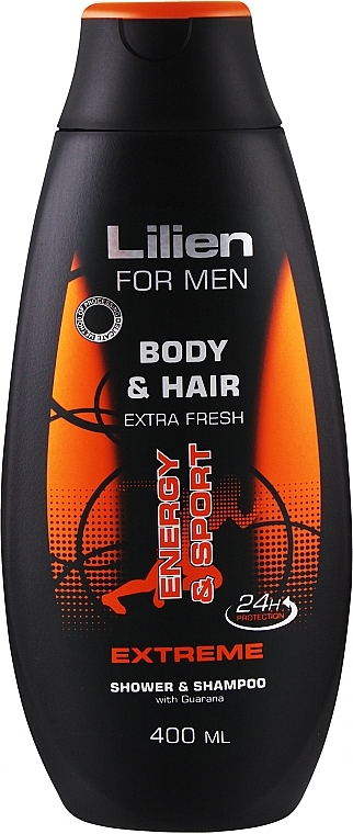 Żel pod prysznic i szampon do włosów dla mężczyzn - Lilien For Men Body & Hair Extreme Shower & Shampoo — Zdjęcie N1