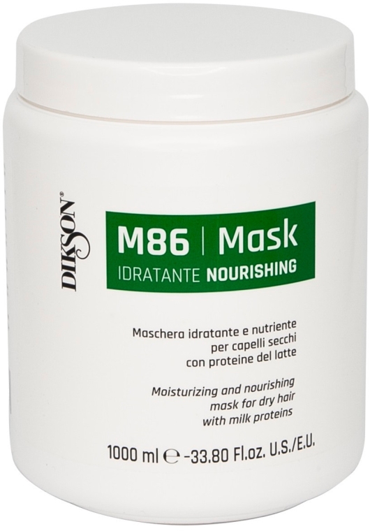haai Aanleg Ik geloof Dikson M86 Moisturizing And Nourishing Mask For Dry Hair With Milk Proteins  - Nawilżająco-odżywcza maska do włosów suchych z proteinami mleka |  Makeup.pl