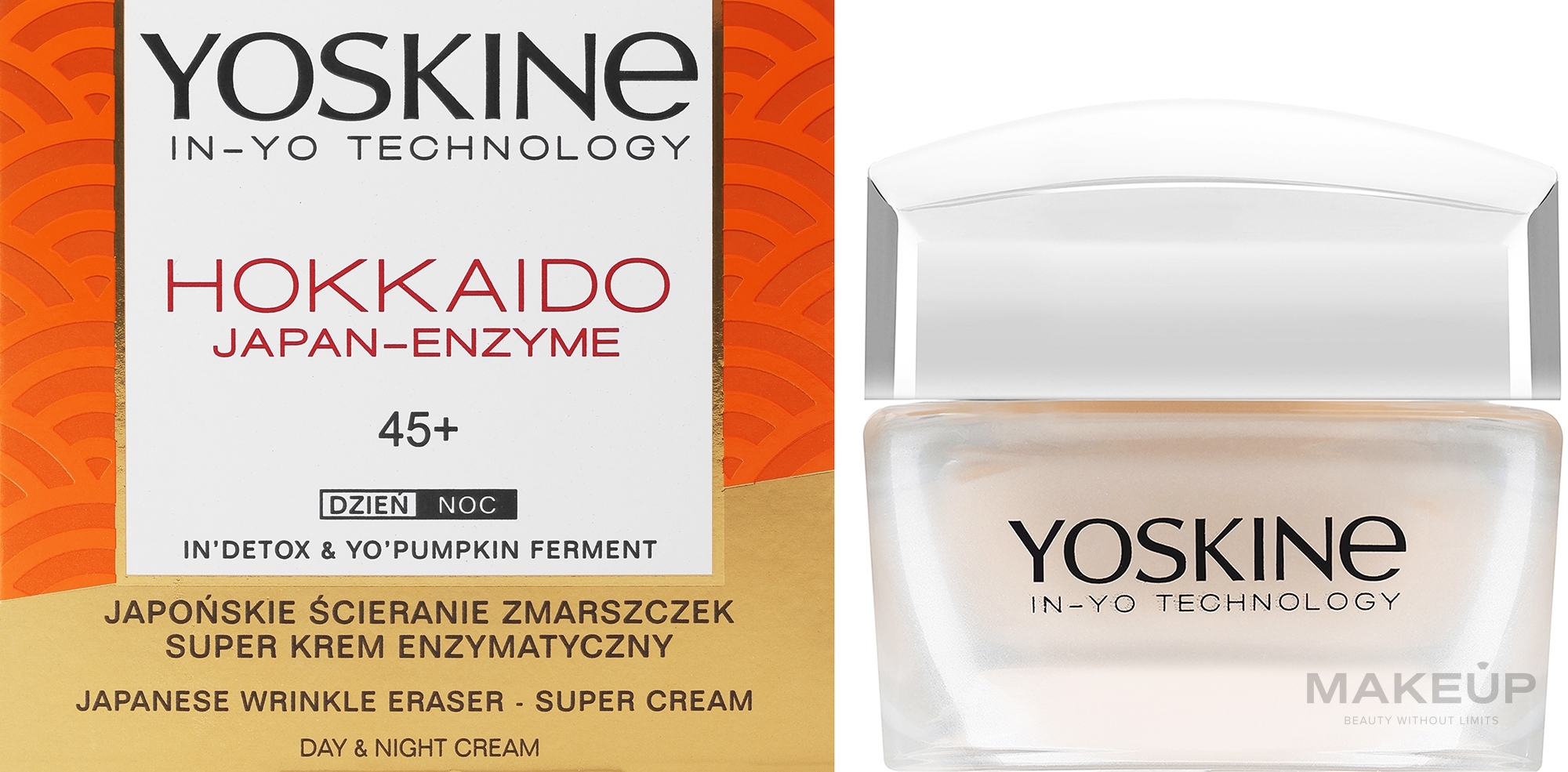 Krem przeciwzmarszczkowy - Yoskine Hokkaido Japan-Enzyme Japanese Wrinkle Eraser Super Cream 45+ — Zdjęcie 50 ml