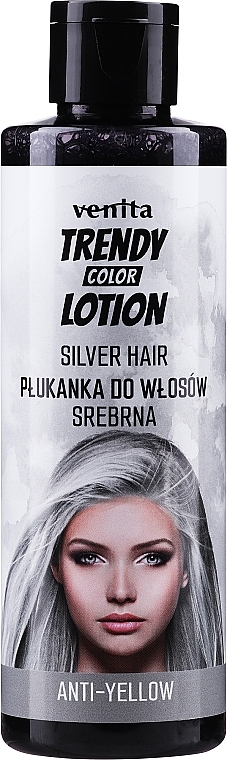 Płukanka do włosów blond i siwych Srebrne refleksy - Venita Salon Anty-Yellow Blond & Grey Hair Color Rinse Silver