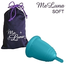 Kup PRZECENA! Kubeczek menstruacyjny z nóżką, rozmiar M, morski - MeLuna Soft Menstrual Cup Stem *