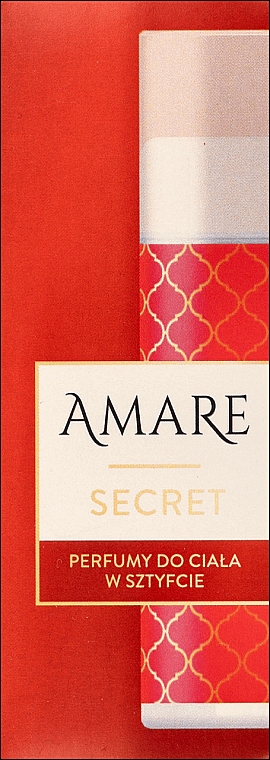 Perfumy do ciała w sztyfcie - Pharma CF Amare Secret — Zdjęcie N1
