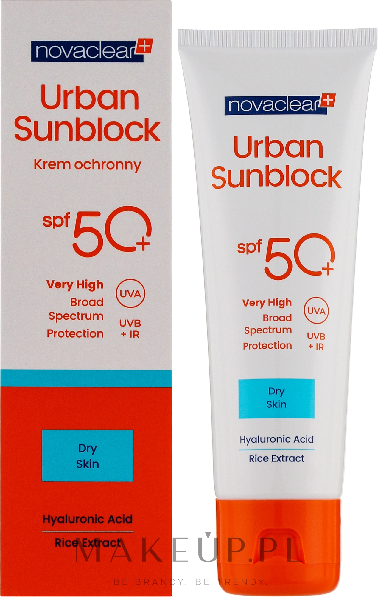 Krem ochronny przeciw promieniom UV do twarzy do skóry suchej SPF 50 - Novaclear Urban Sunblock  — Zdjęcie 40 ml