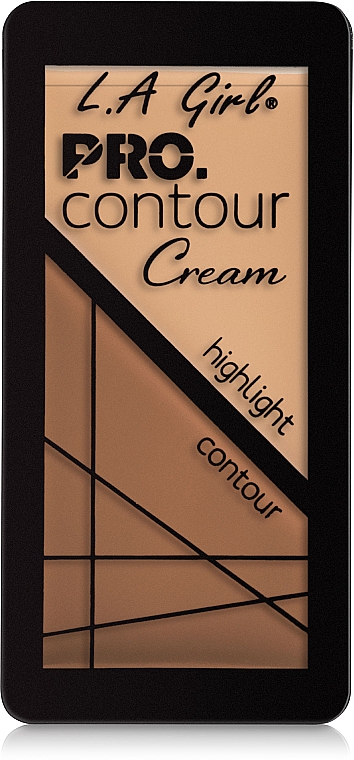 Rozświetlacz do twarzy - L.A. Girl Pro. Contour Cream Highlight And Contour Duo — Zdjęcie N2