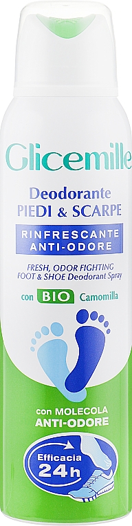 Dezodorant-odświeżający spray do stóp i butów - Mirato Glicemille Refreshing Anti-Odor Foot Deodorant — Zdjęcie N1