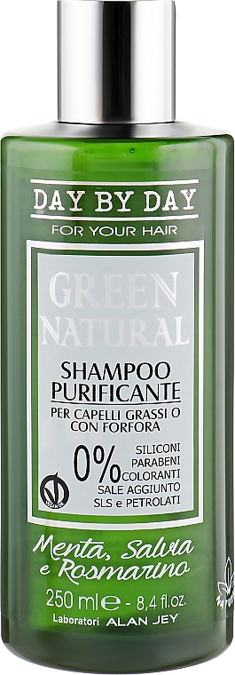 Oczyszczający szampon do włosów przetłuszczających się - Alan Jey Green Natural Shampoo — Zdjęcie N1