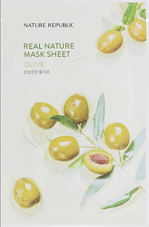 Maska w płachcie z ekstraktem z owoców oliwnych - Nature Republic Real Nature Mask Sheet Olive
