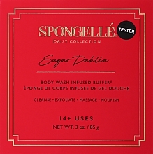 PREZENT! Piankowa gąbka do stóp wielokrotnego użytku - Spongelle Sugar Dahlia Pedi-Buffer With Built-In Cleanser — Zdjęcie N1