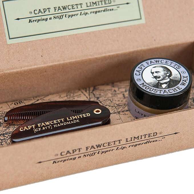 Zestaw do makijażu - Captain Fawcett Moustache Wax & Folding Pocket Moustache Comb (CF.87T) (wax/15ml + comb/1pcs) — Zdjęcie N1