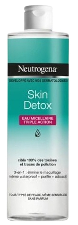 Woda micelarna - Neutrogena Skin Detox EAU Micellaire Triple Action  — Zdjęcie N1