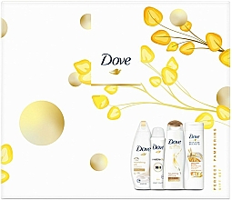 Kup Zestaw - Dove Perfect Pampering (sh/gel/250ml + b/lot/250ml + shmp/250/ml + deo/150ml)