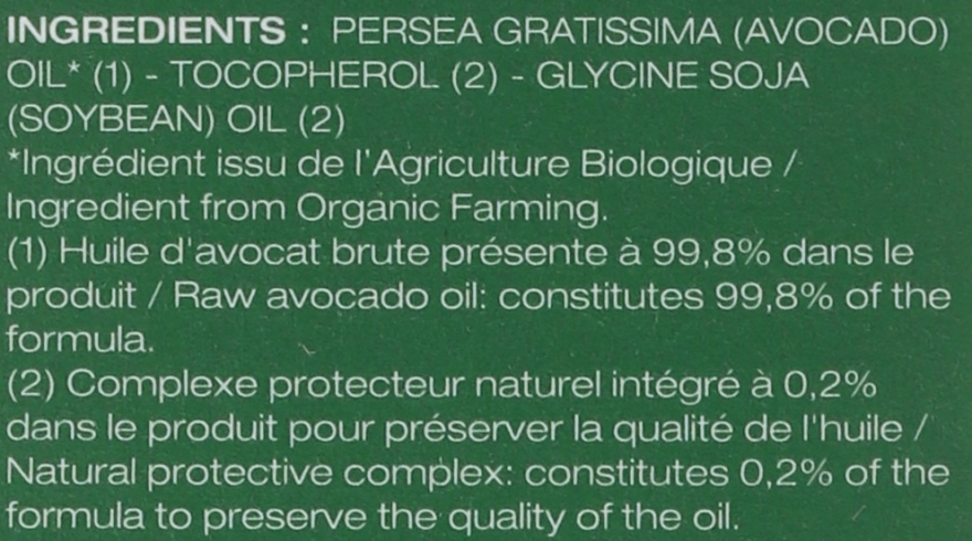 Odżywczy olejek do okolic oczu z olejem z awokado - Melvita Huiles de Beauté Avocado Oil — Zdjęcie N4