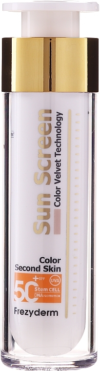 PRZECENA! Przeciwsłoneczny krem do twarzy - Frezyderm Sun Screen Color Velvet Face Cream SPF 50+ * — Zdjęcie N2