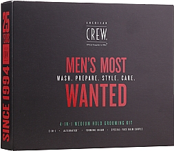 Zestaw dla mężczyzn - American Crew Men’s Most Wanted (shm 250 ml + cr 50 g + spray 100 ml + balm 7,4 ml) — Zdjęcie N2