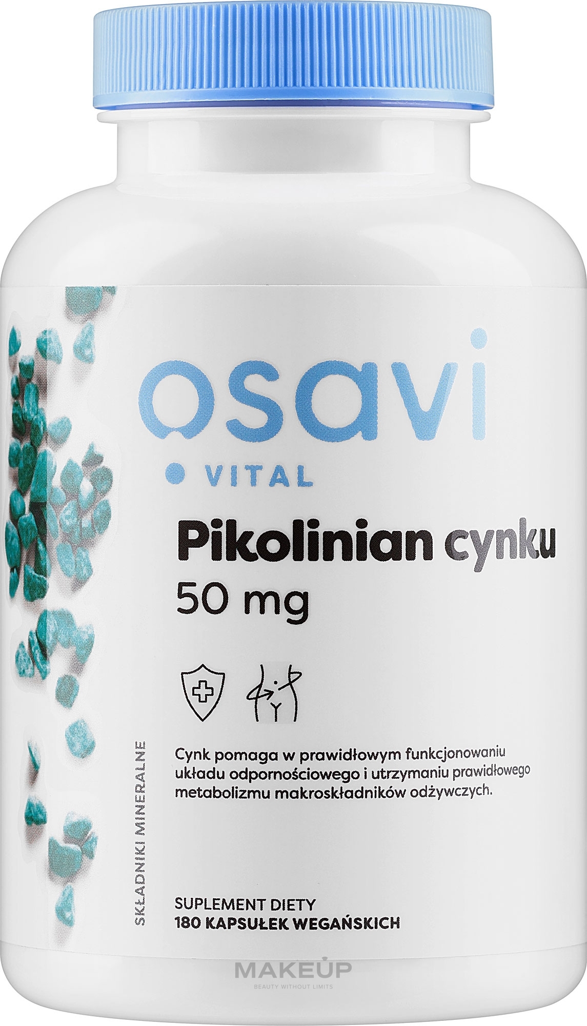 Suplement diety Pikolinian cynku, 50 mg - Osavi Zinc Picolinate 50 Mg  — Zdjęcie 180 szt.