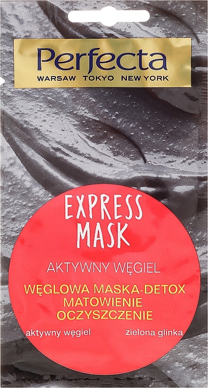 WYPRZEDAŻ  Węglowa maska-detoks Matowienie i oczyszczenie - Perfecta Express Mask * — Zdjęcie N1