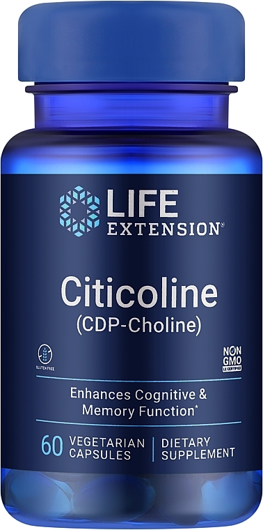 Suplementy diety Cytykolina - Life Extension Cognizin CDP-Choline Caps, 250 mg — Zdjęcie N1