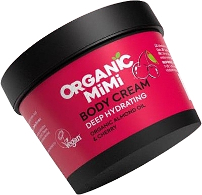 Głęboko nawilżający krem do ciała z migdałami i wiśnią - Organic Mimi Body Cream Deep Hydrating Almond & Cherry — Zdjęcie N1