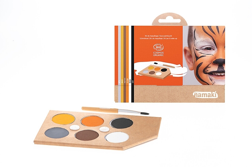 Zestaw do malowania twarzy dla dzieci - Namaki Wildlife 6-Color Face Painting Kit (f/paint/15g + brush/1pc + acc/5pcs) — Zdjęcie N1