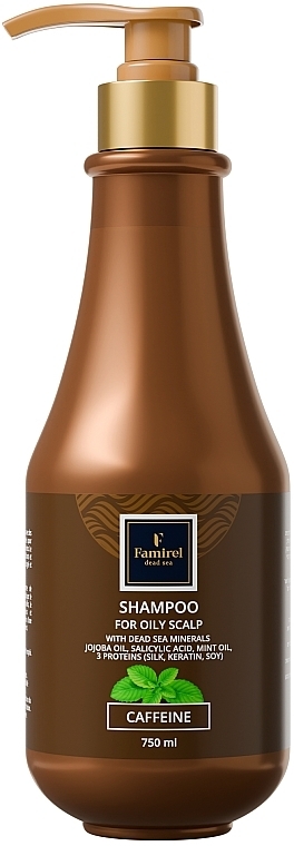 Szampon kofeinowy do tłustej skóry głowy - Famirel Caffeine Shampoo — Zdjęcie N1