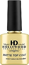 Matowy top coat do paznokci - HD Hollywood Matte Top Coat Velvet New — Zdjęcie N1