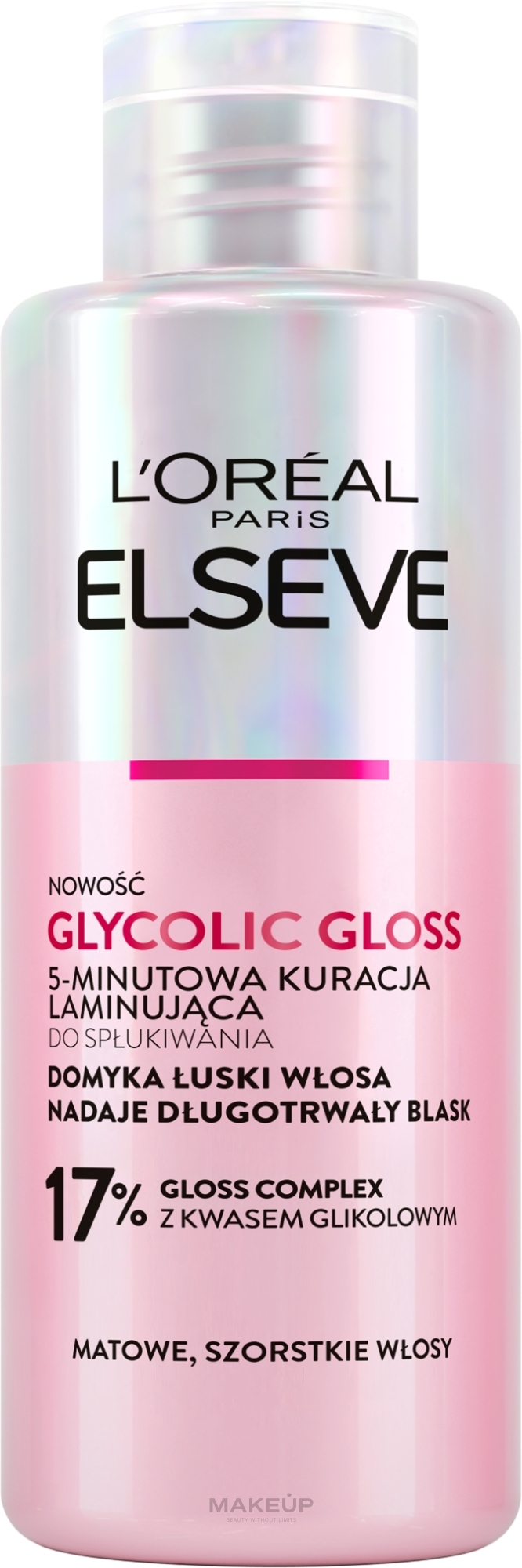 5-minutowa kuracja laminująca do włosów - L’Oréal Paris Elseve Glycolic Gloss Lamination Treatment 5 Min with Glycolic Acid — Zdjęcie 200 ml
