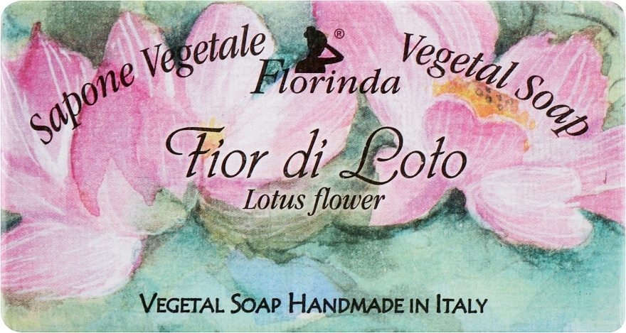 Naturalne mydło w kostce Kwiat lotosu - Florinda Sapone Vegetale Lotus Flower Vegetal Soap Handmade — Zdjęcie N1