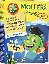 PRZECENA! Żelki o smaku jabłkowym Omega 3 - Orkla Moller's Omega-3 Fish * — Zdjęcie N2