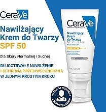 Nawilżający krem do twarzy SPF 50 - CeraVe Facial Moisturising Lotion SPF 50 — Zdjęcie N2