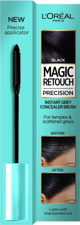 Tusz do włosów na odrosty - L'Oreal Paris Magic Retouch Precision Instant Grey Concealer Brush