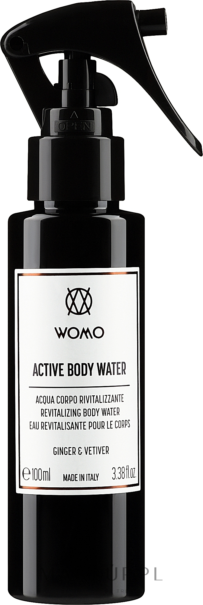 Aktywna woda do ciała imbir i wetyweria - Womo Active Body Water Ginger & Vetiver — Zdjęcie 100 ml