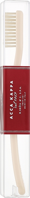 Szczoteczka do zębów twarda, mleczna - Acca Kappa Vintage Tooth Brush Nylon Hard Ivory White Color — Zdjęcie N1