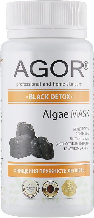 Maska alginianowa, Czarny Detox - Agor Algae Mask